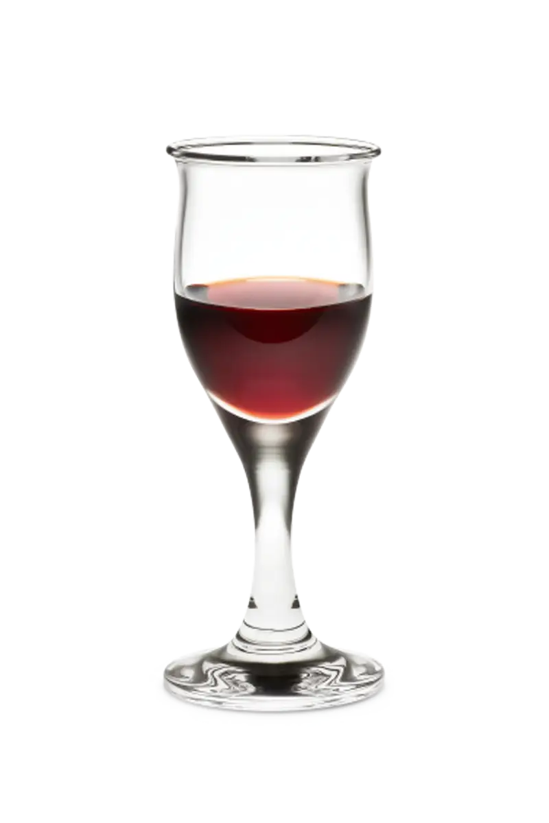 Glass of Red Wine on Transparent Background