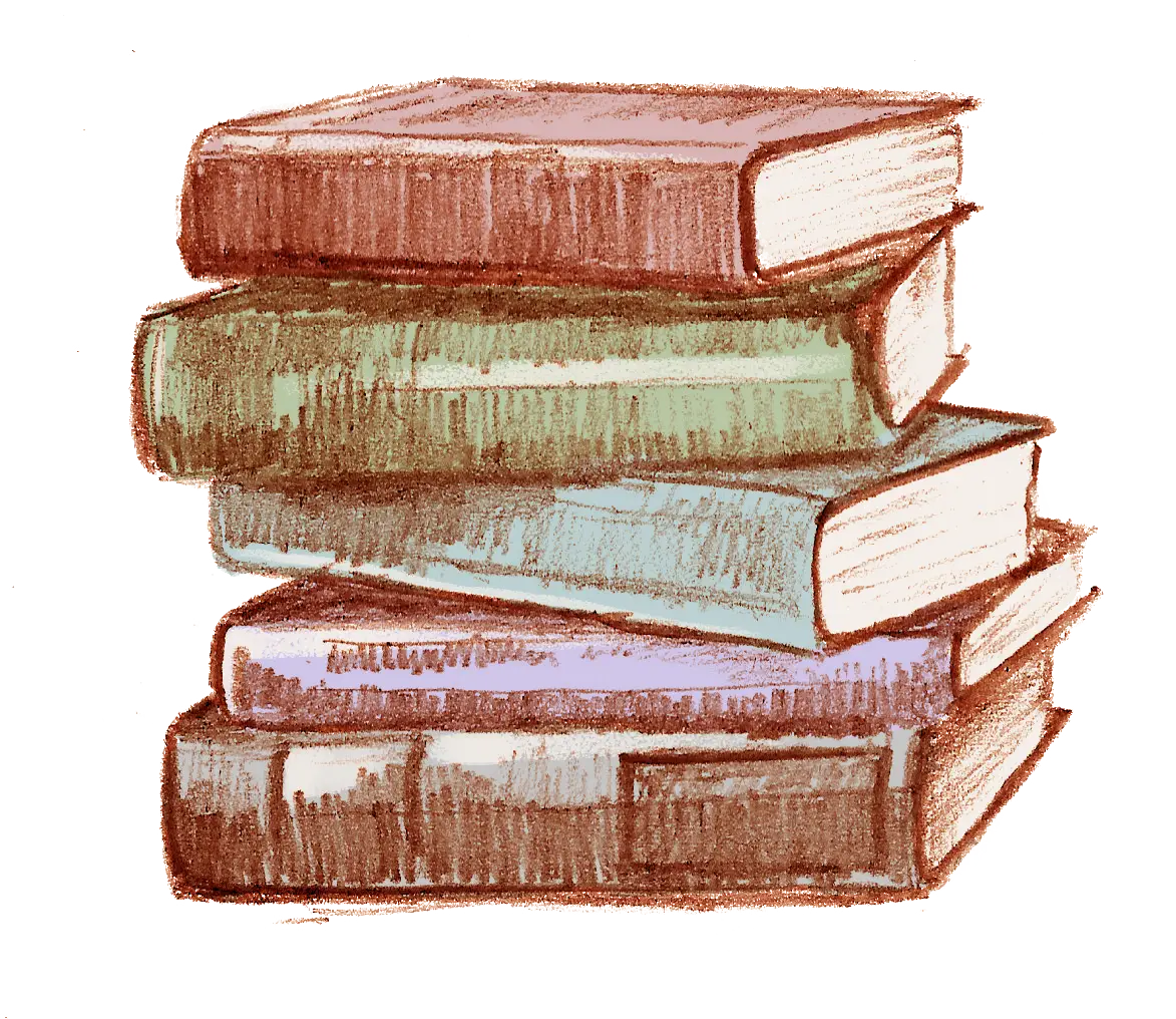 Stack of Books in Artistic Style