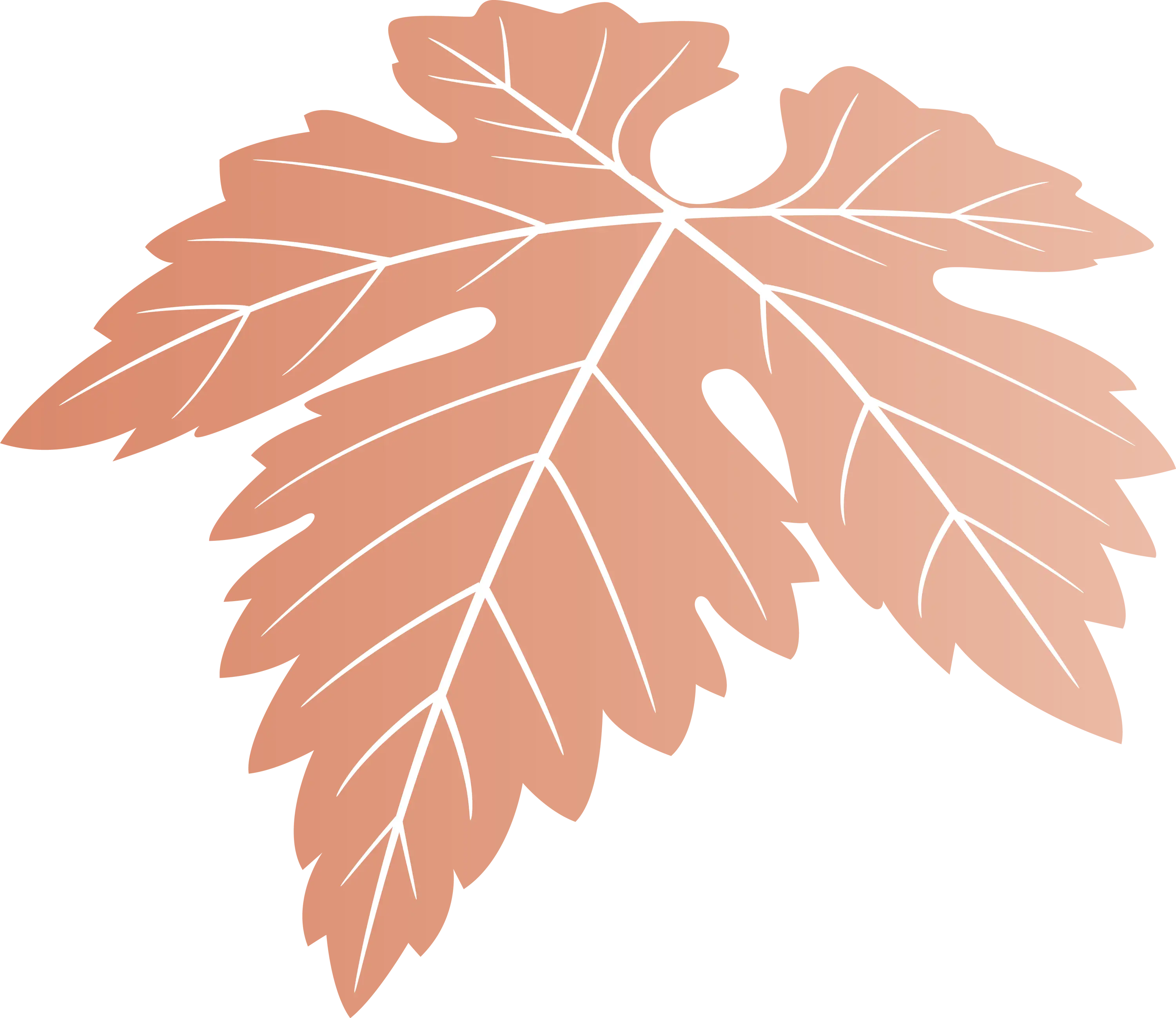 Maple Leaf Illustration in Brown