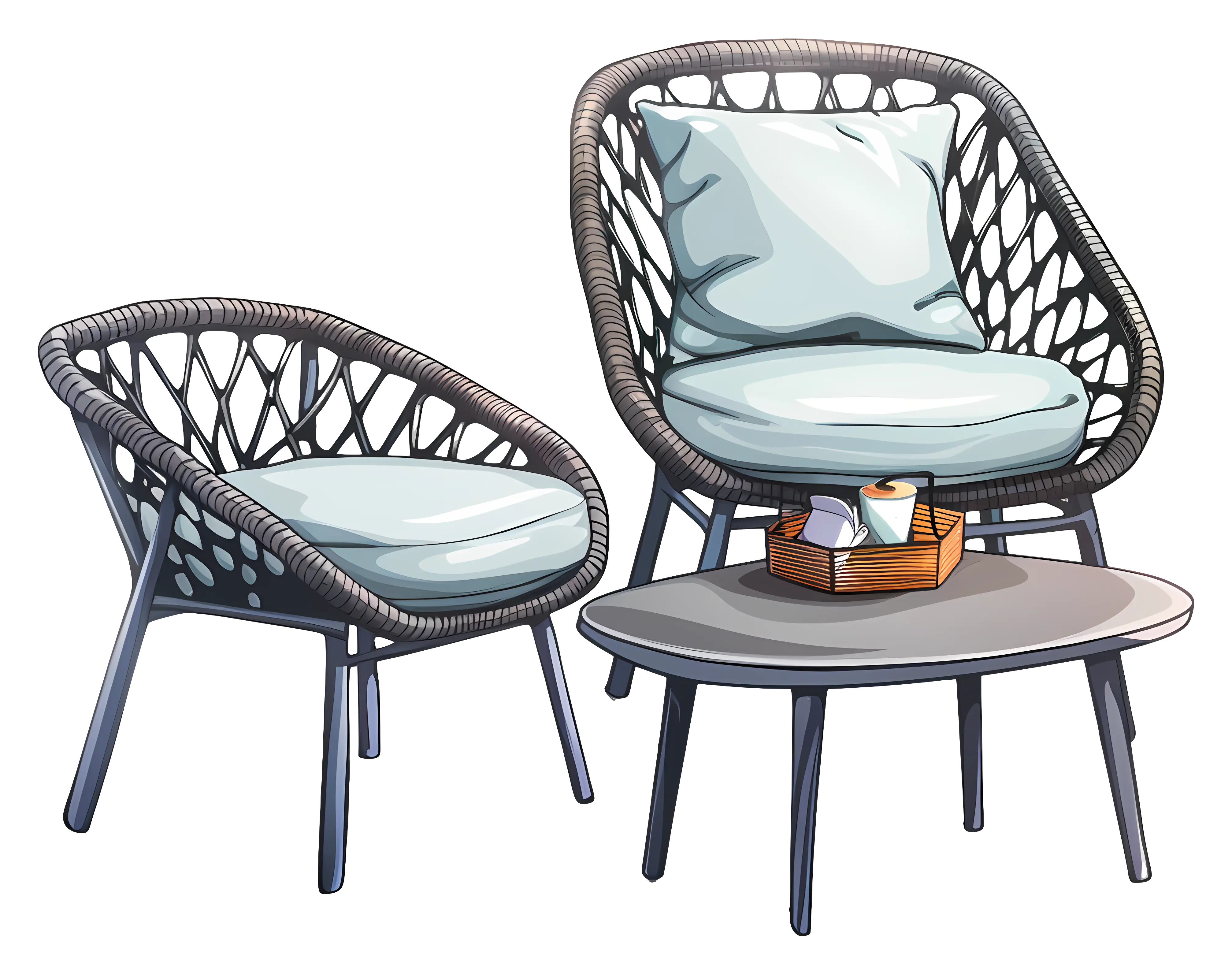 Outdoor Furniture Set with Cushions