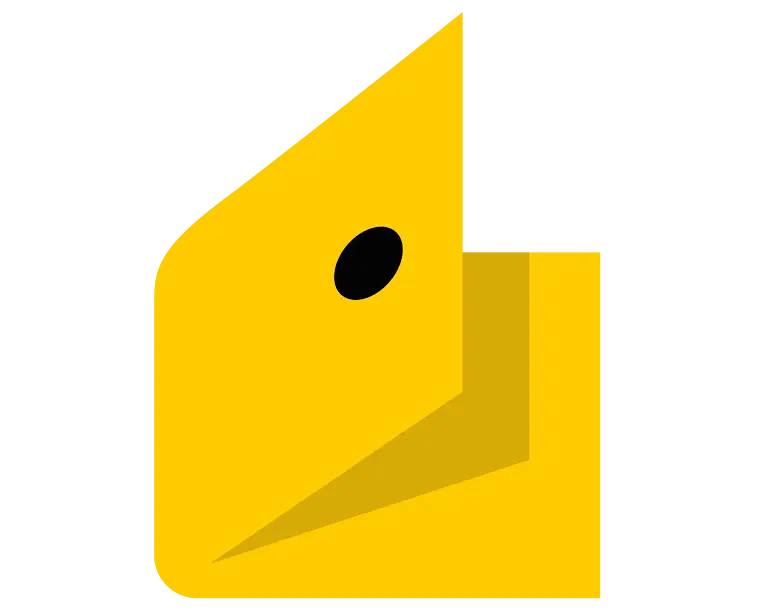 Yellow Origami Bird