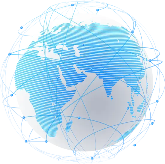 Digital Globe with Connected Lines