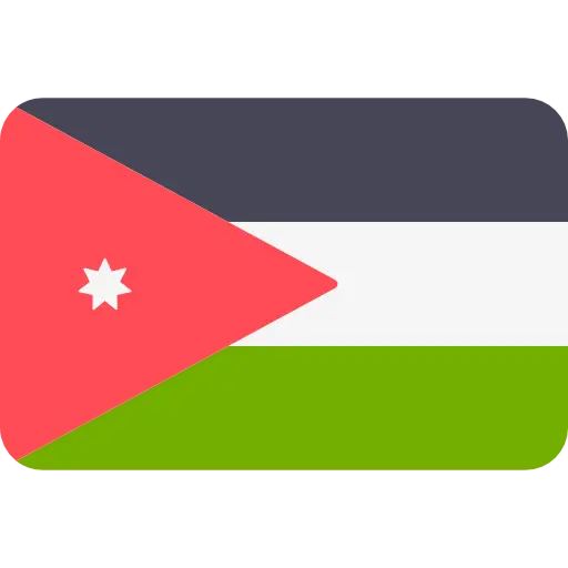 National Flag of Jordan with Seven-Pointed Star