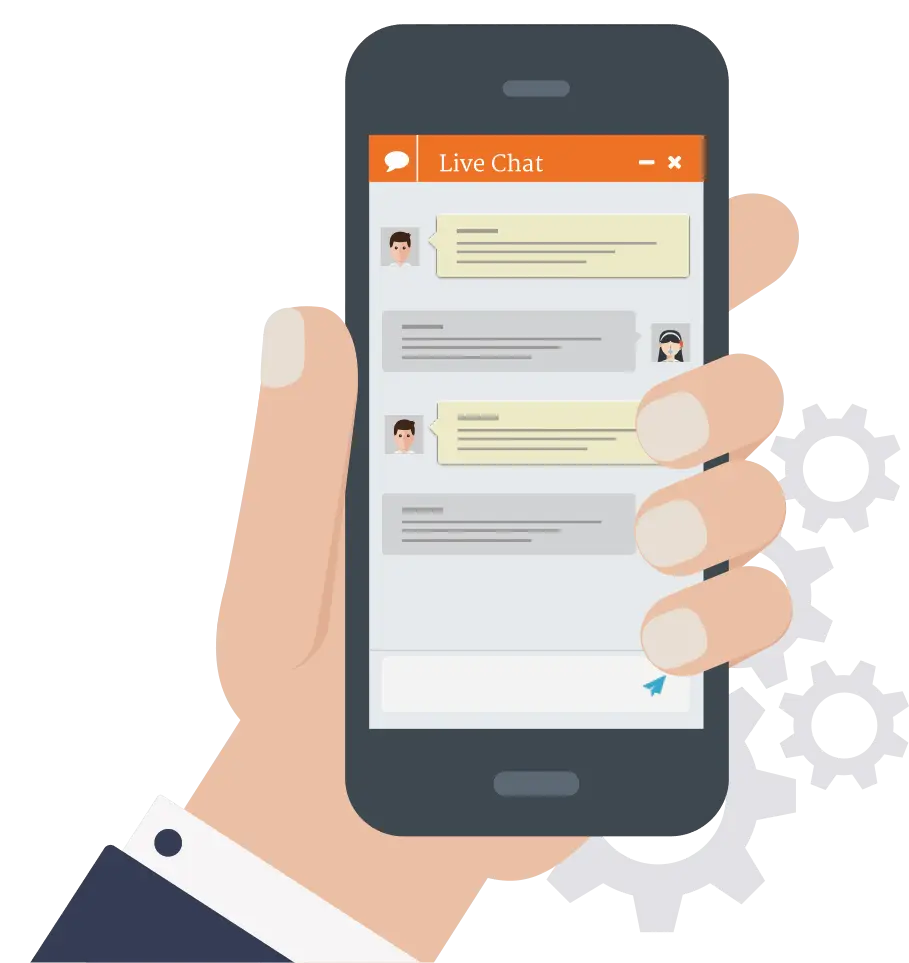 Smartphone Live Chat Interface