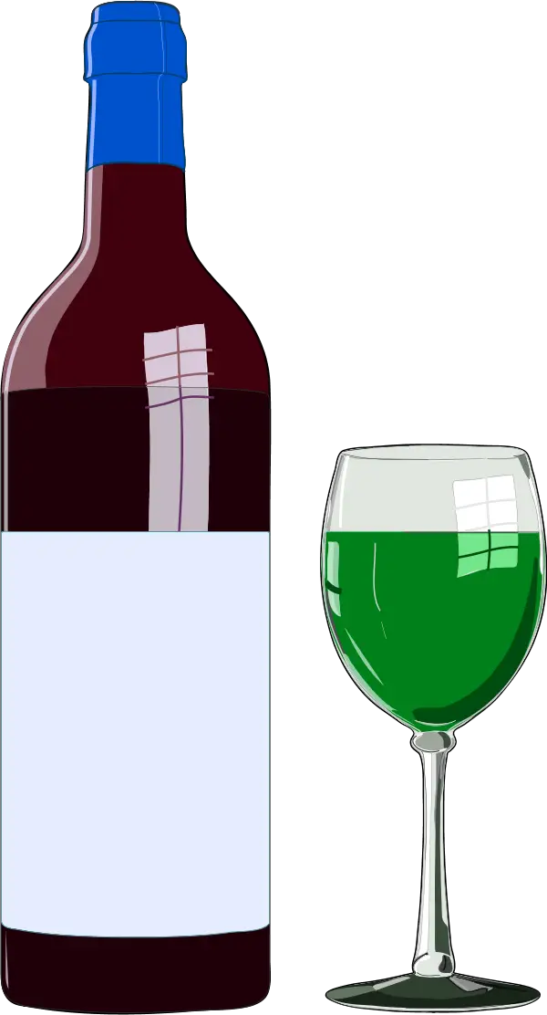 Wine Bottle and Glass