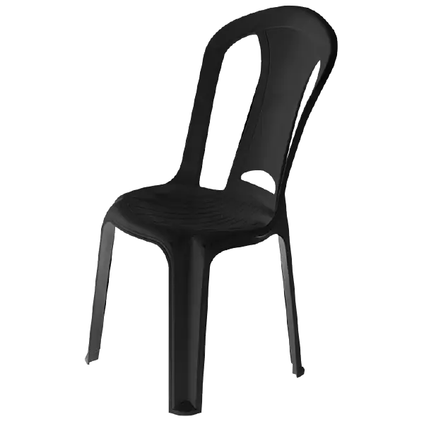 Black Plastic Chair for Versatile Use