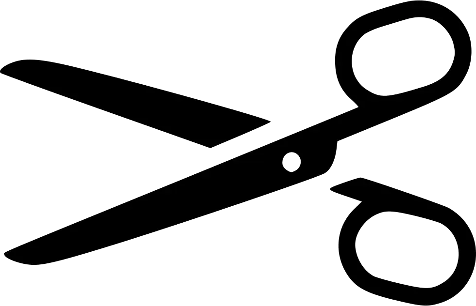 Scissors Icon in Black Symbol Design