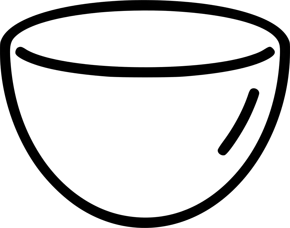 Minimalist Outline of a Bowl
