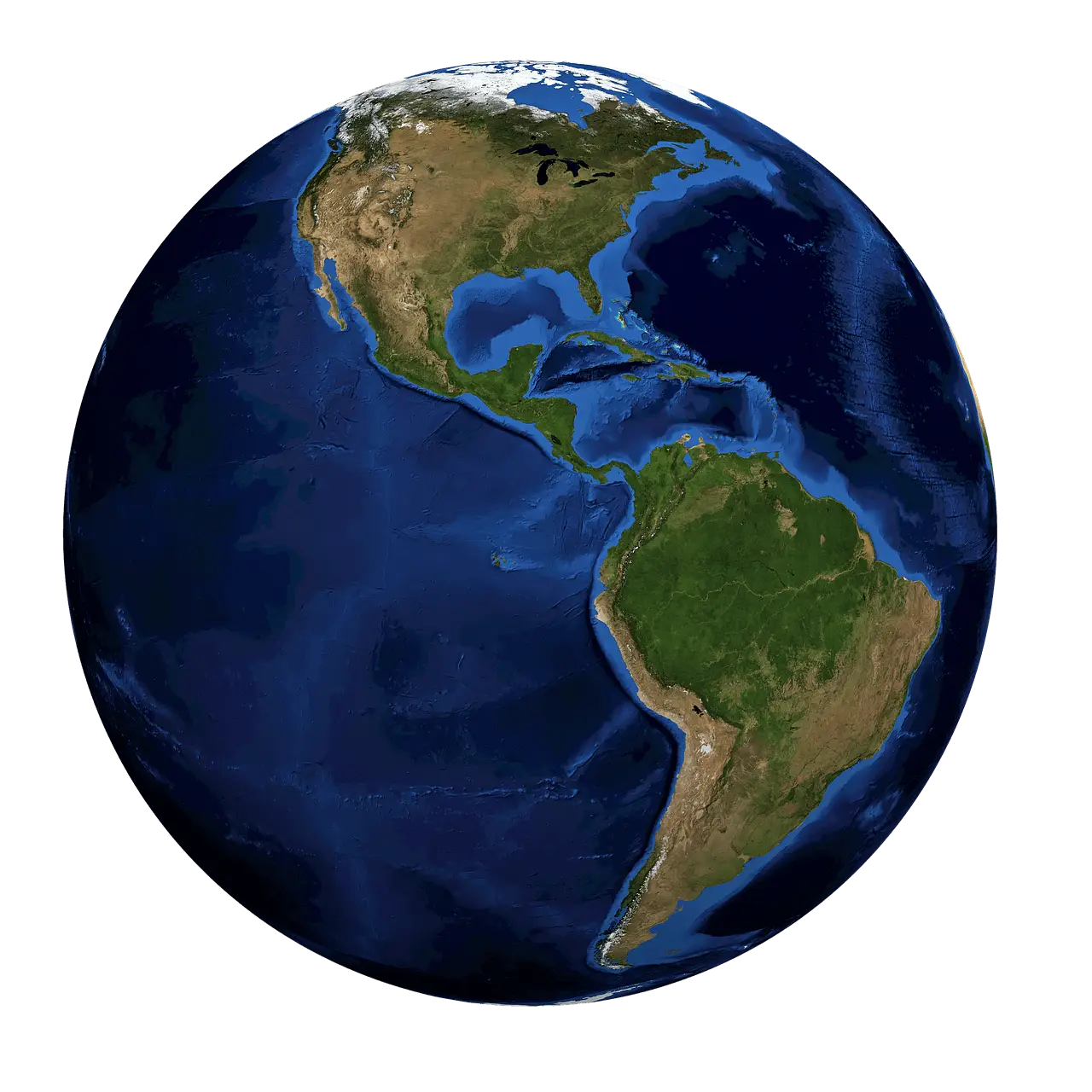 Earth Globe Showing Continents and Oceans