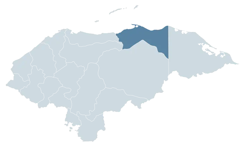 Map Highlighting Honduras Region