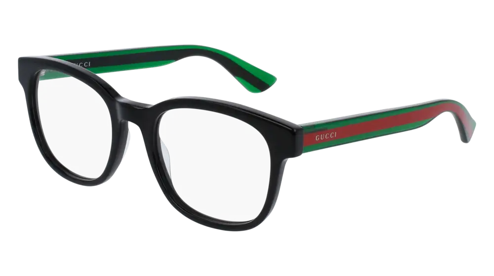 Black Glasses with Red-Green Design