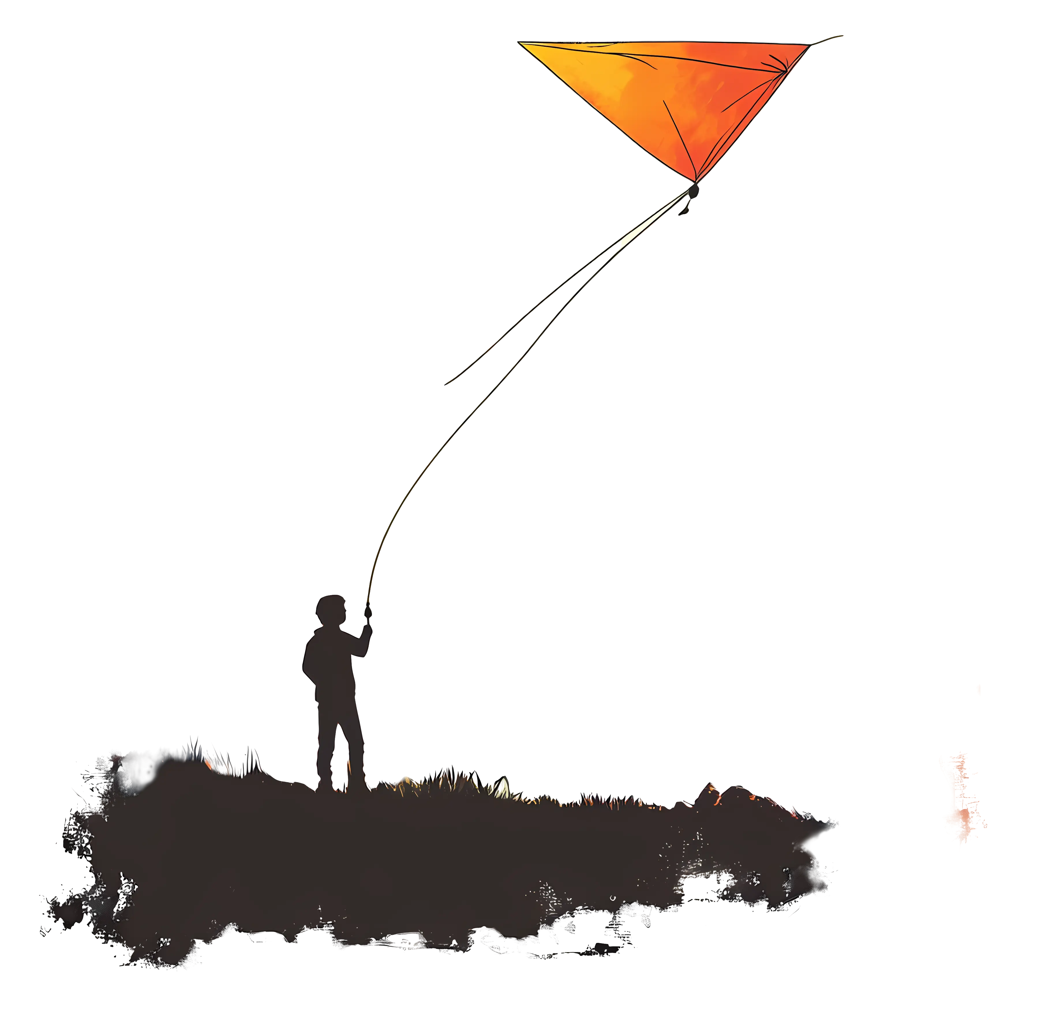 Silhouette Flying Kite