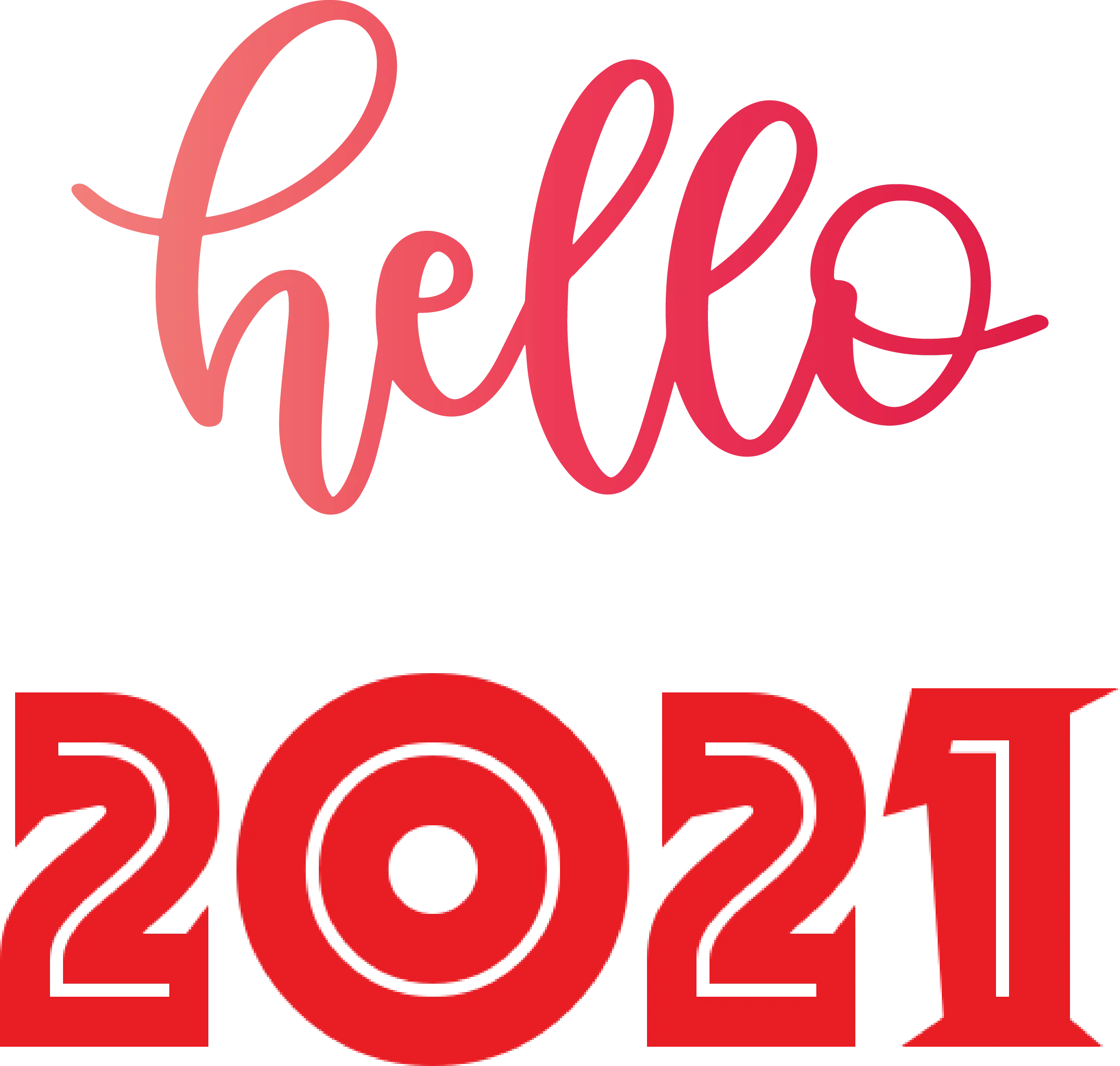 Hello 2021 Text Design