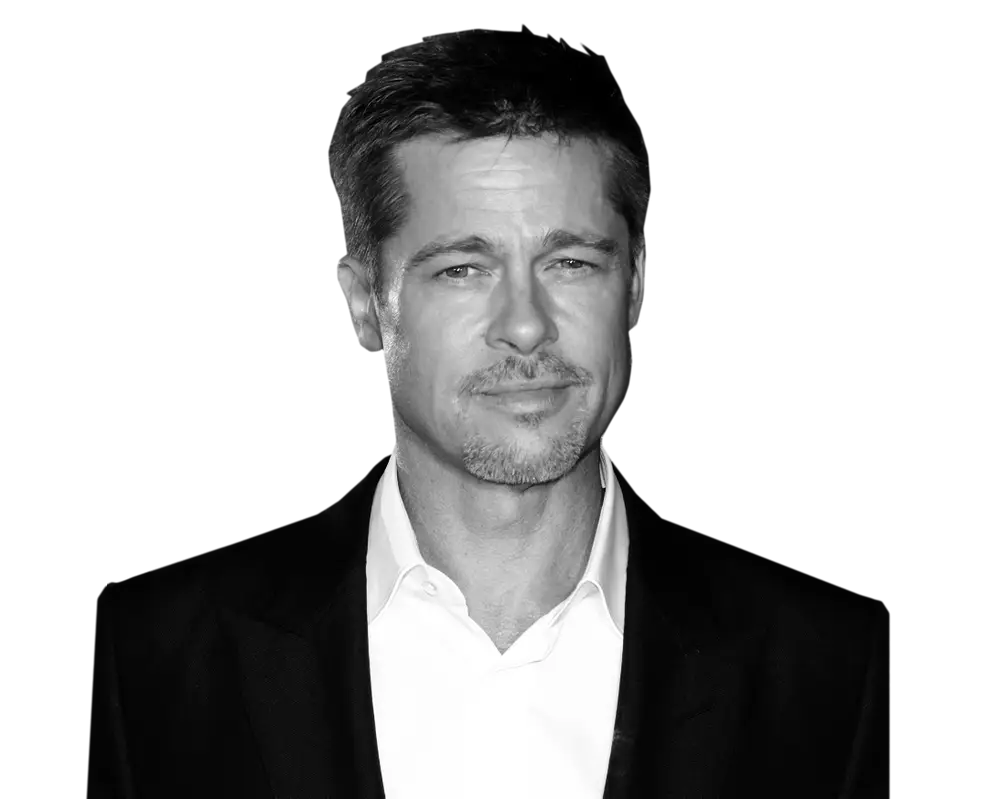 Black and White Portrait of Man in Suit