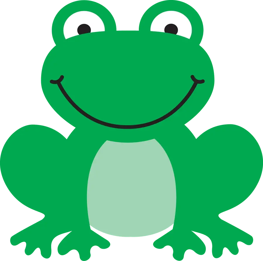 Adorable Green Cartoon Frog Illustration