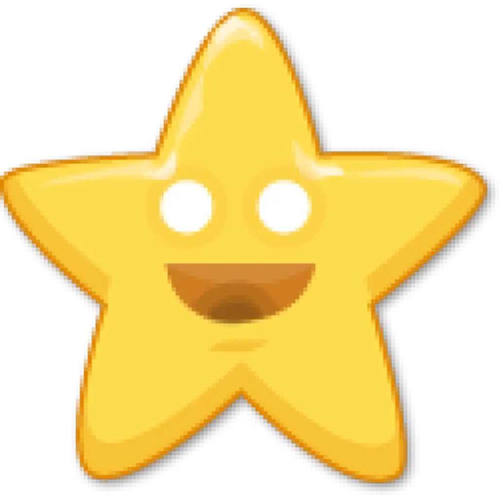Happy Star Cartoon with a Cheerful Face