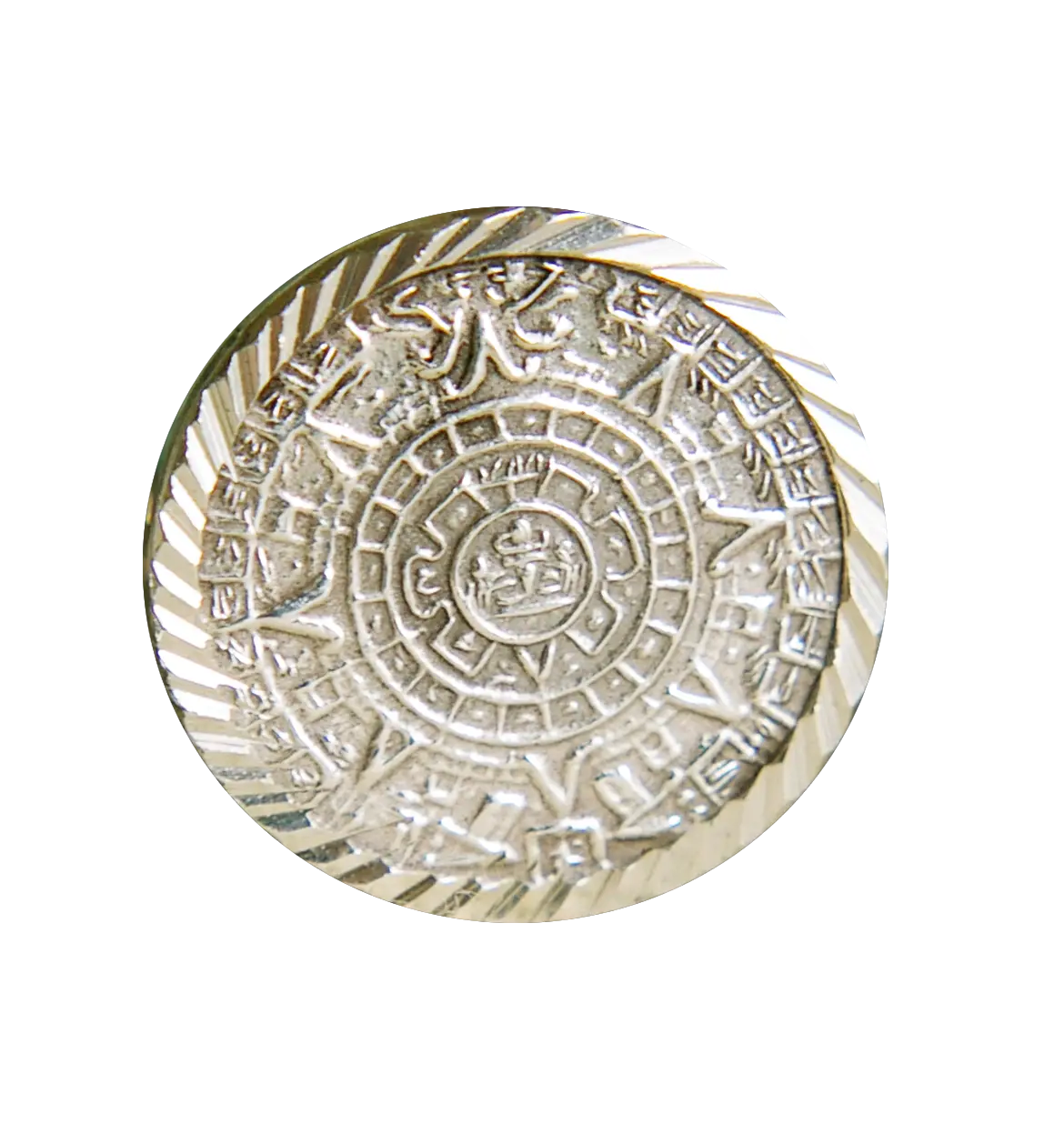Intricately Designed Silver Coin