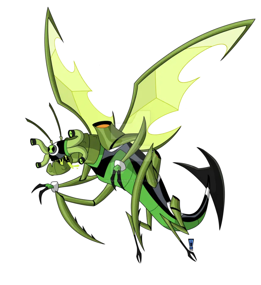 Green Robotic Insect Illustration