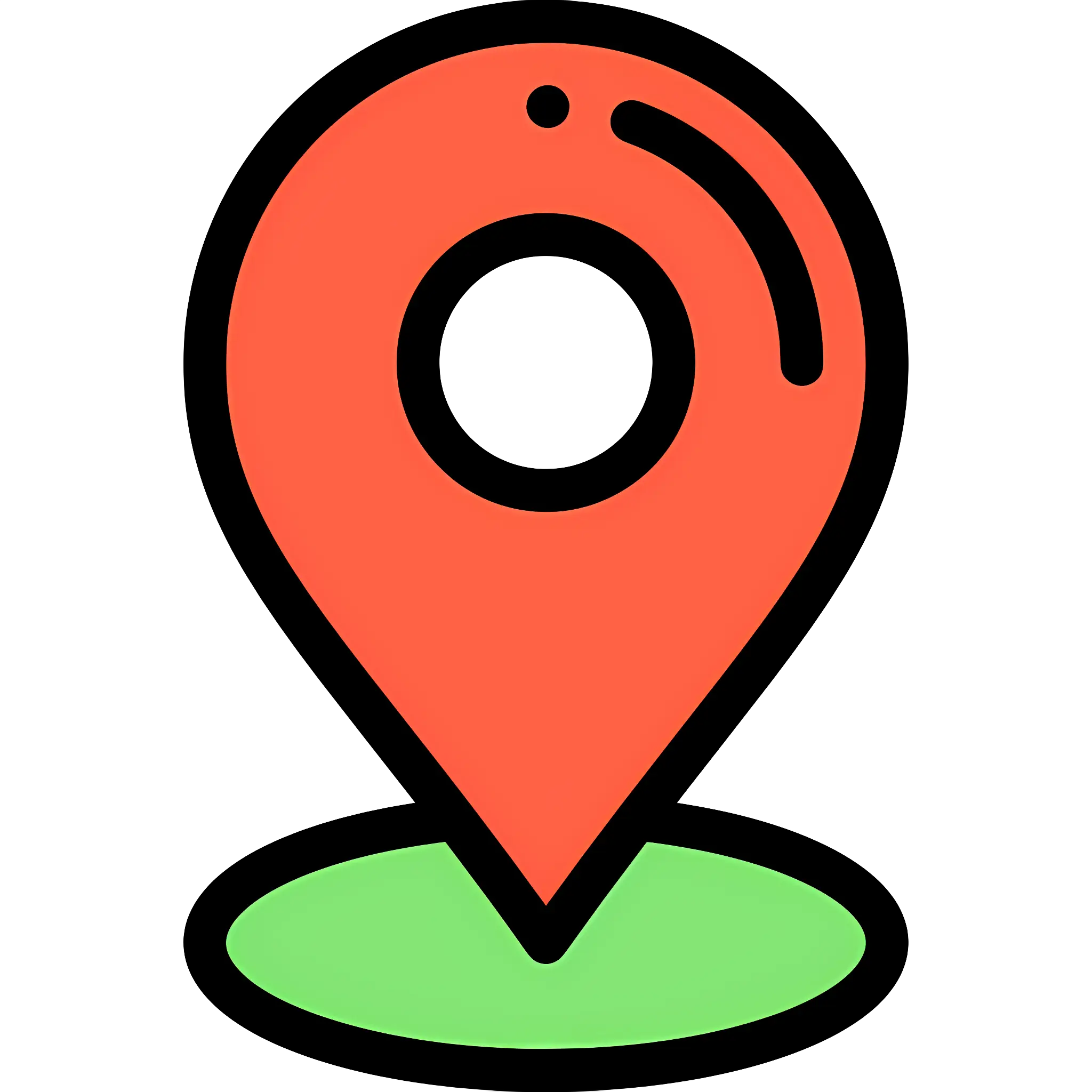 Red and Green Location Pin Icon