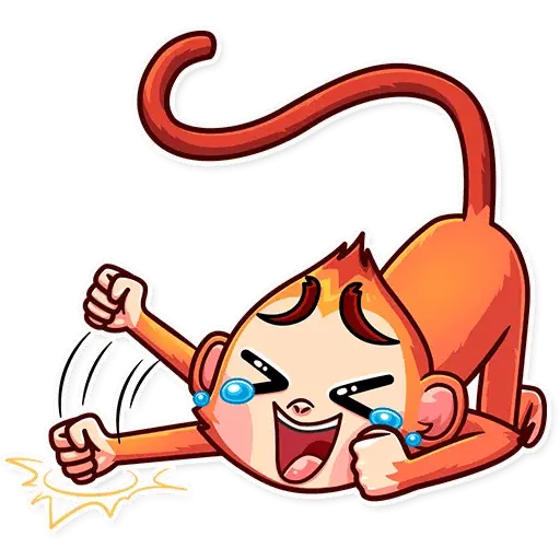 Laughing Monkey Cartoon Illustration