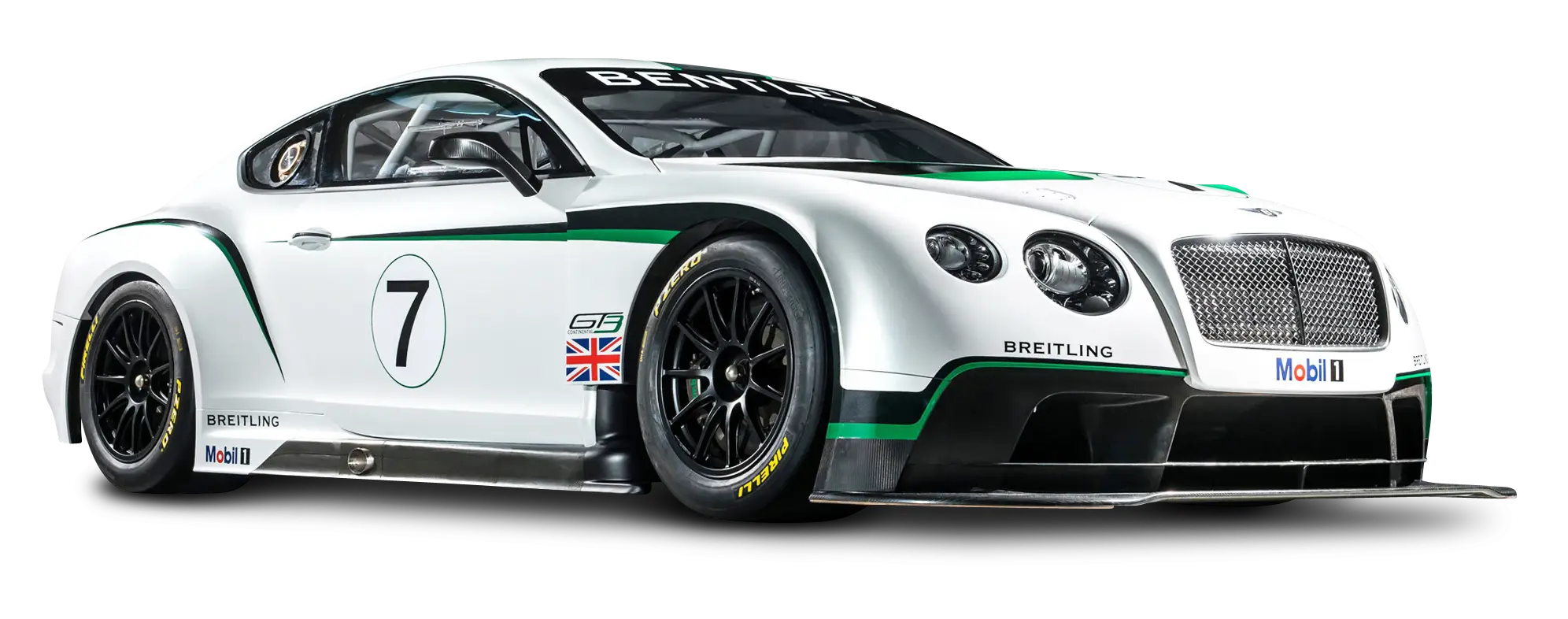 White Bentley Race Car