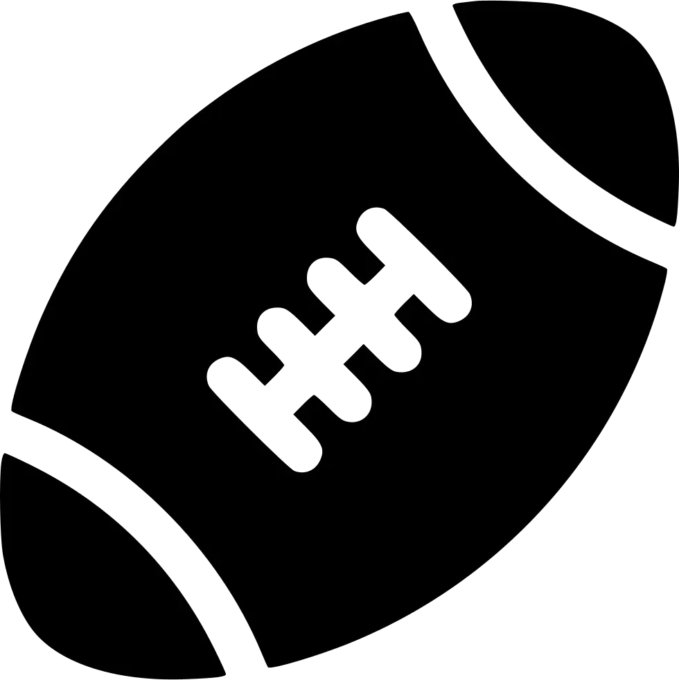 Black Football Silhouette Illustration
