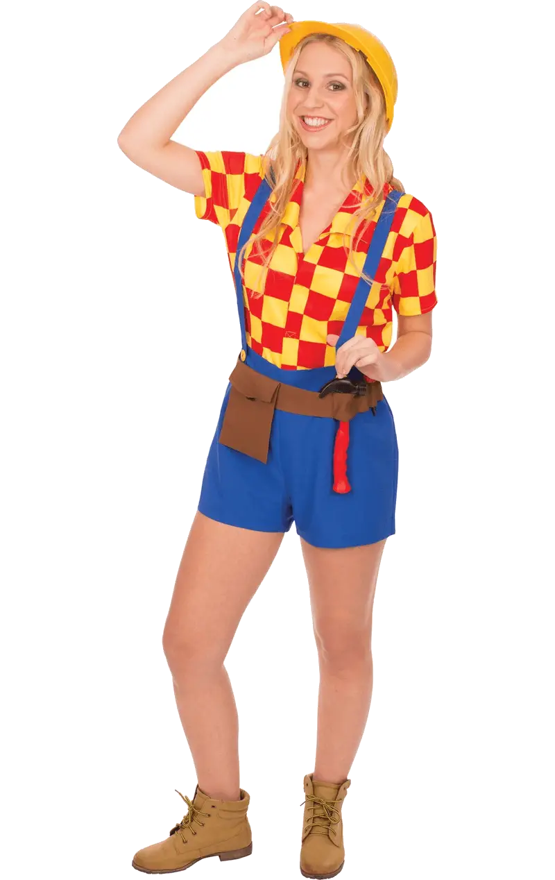 Woman in Construction Worker Costume