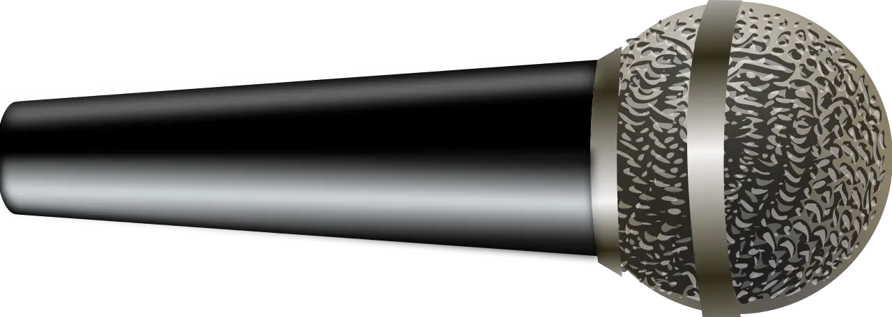 Black Microphone for Audio Recording