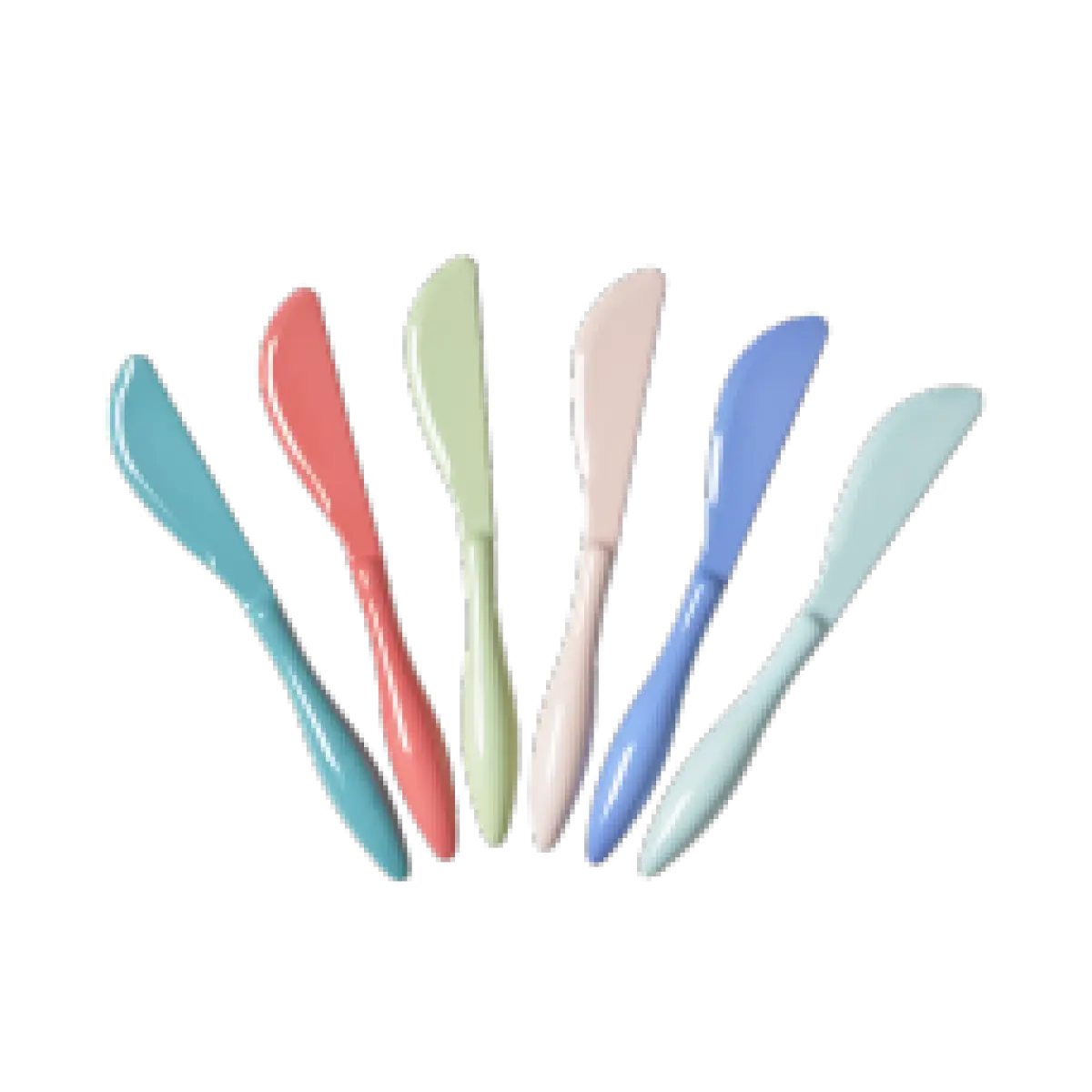 Set of Colorful Plastic Knives