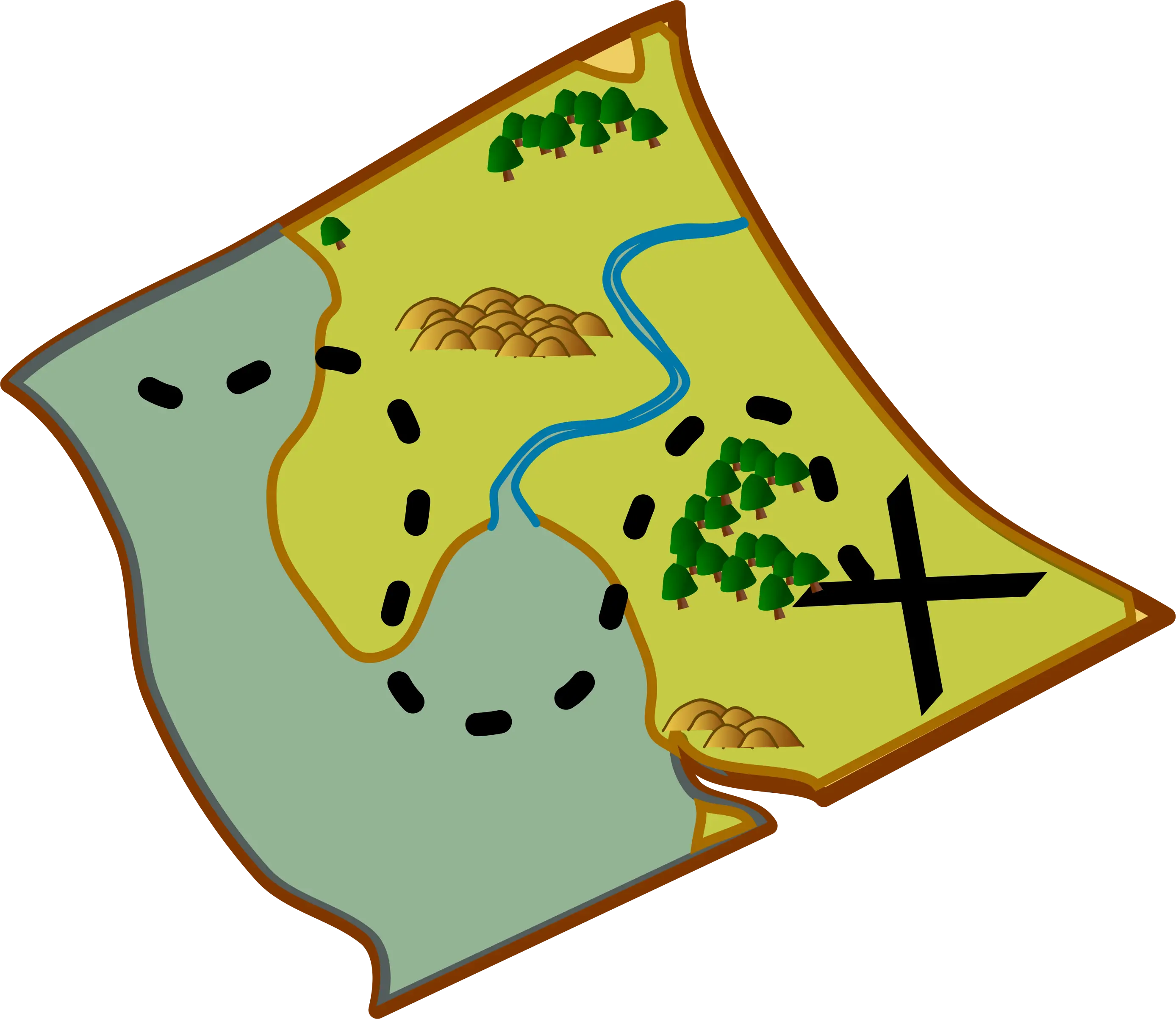 Treasure Map with X Marked for Adventure
