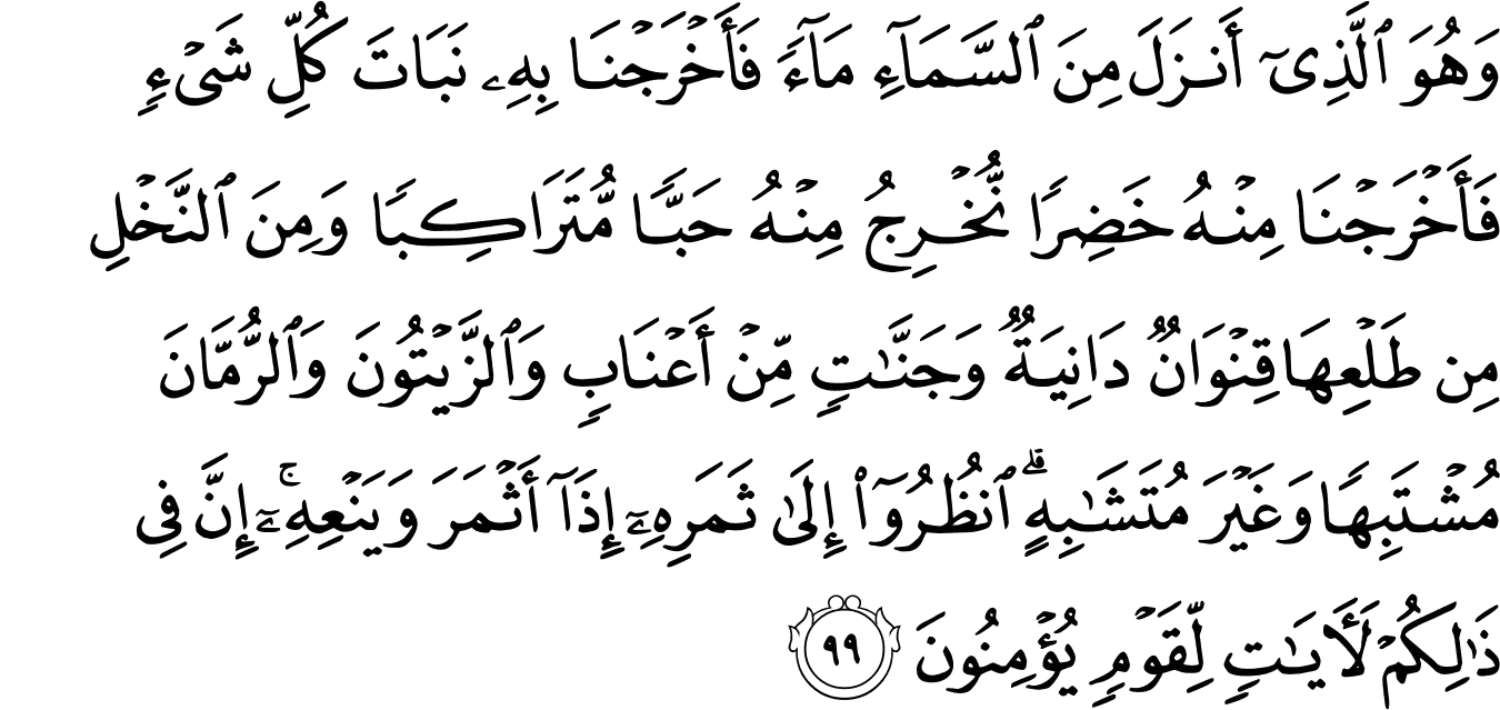 Arabic Text with Quranic Verse