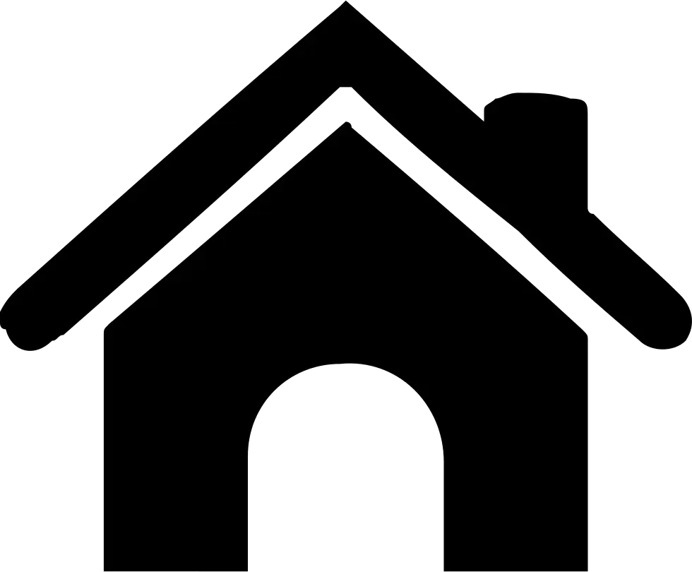 Minimalist Black House Icon Design