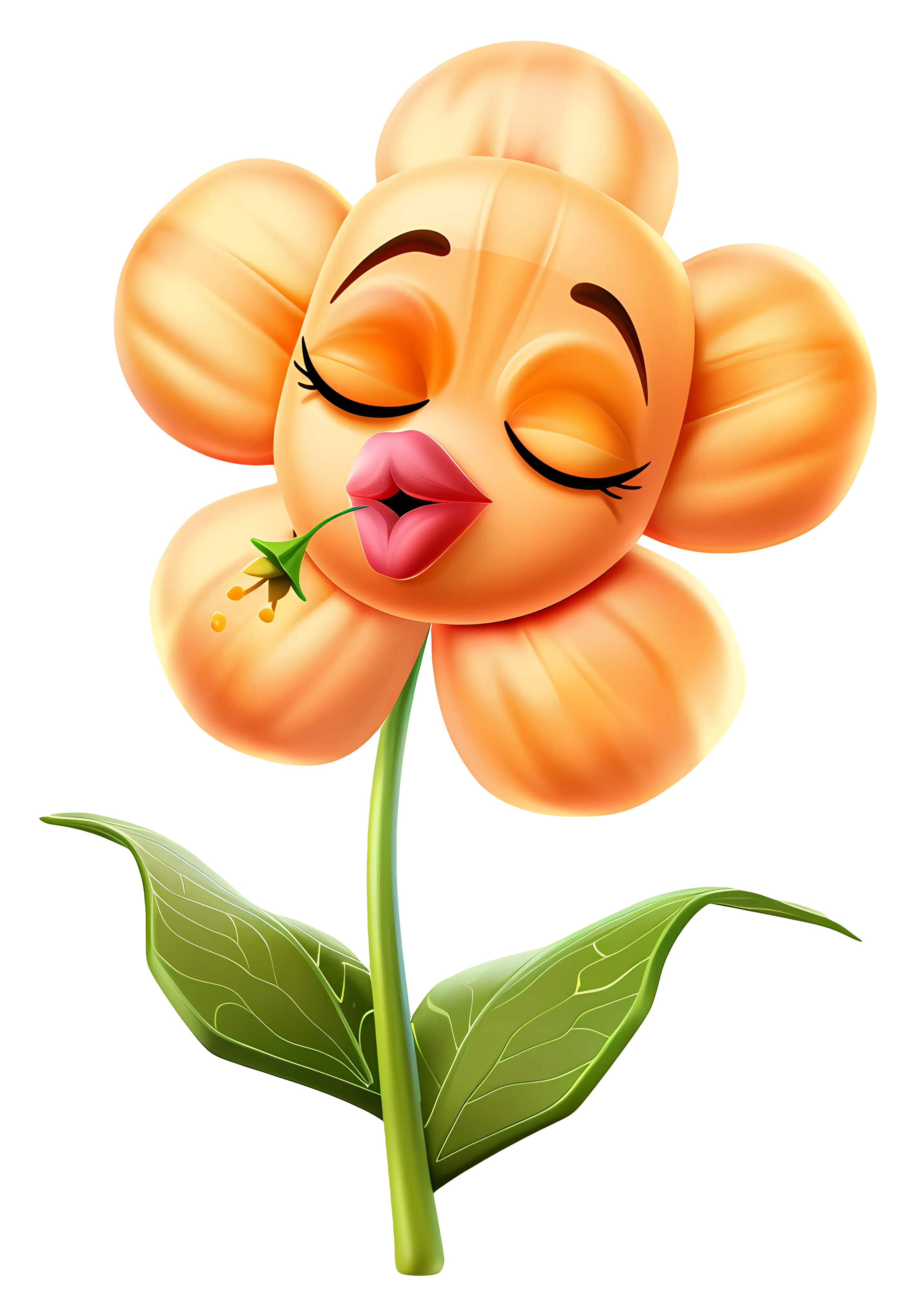 Cute Flower Blowing a Kiss