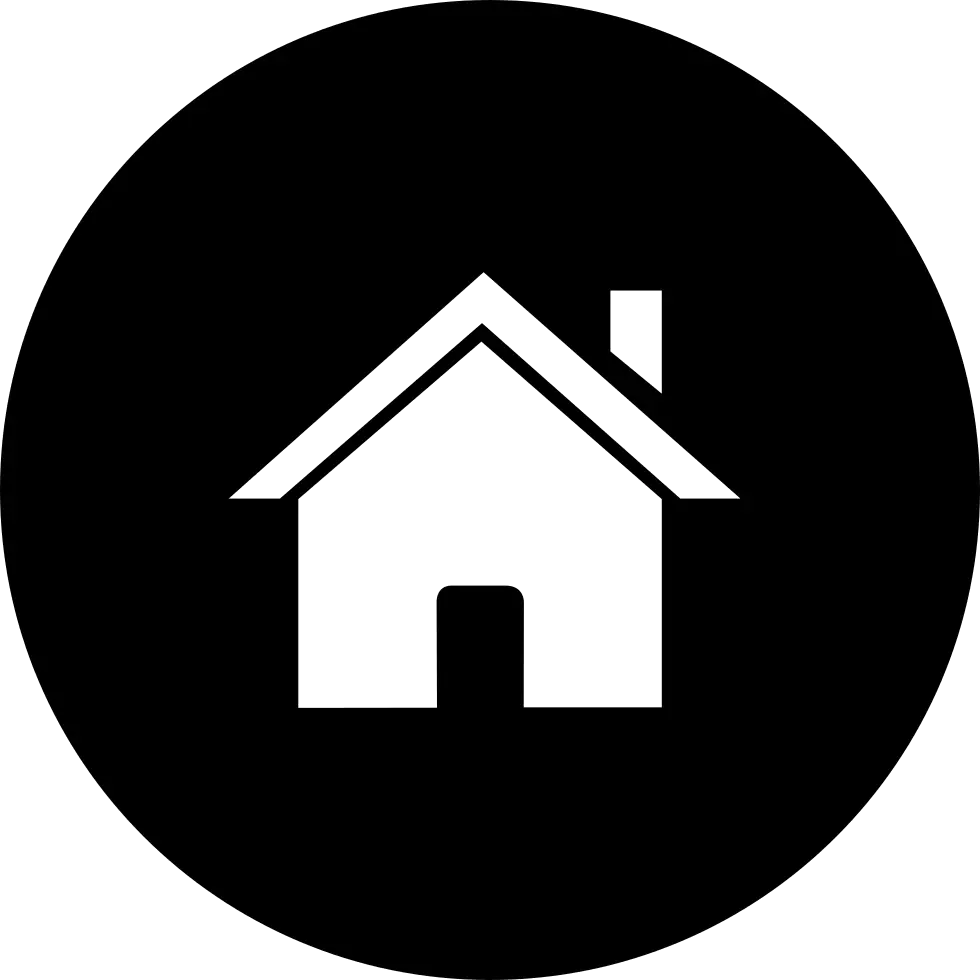 House Icon in Black Circle
