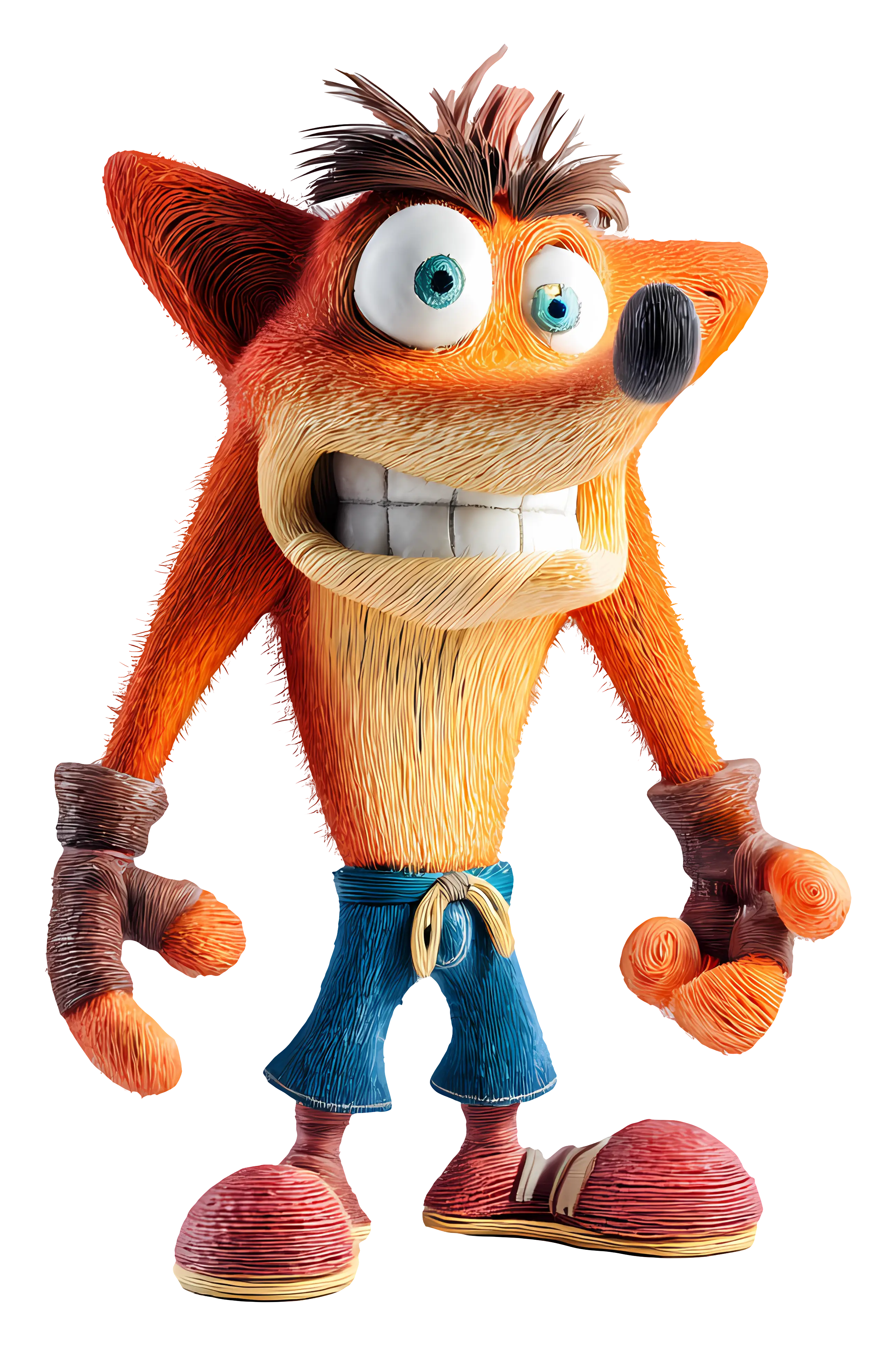 Orange Cartoon Character with Big Smile
