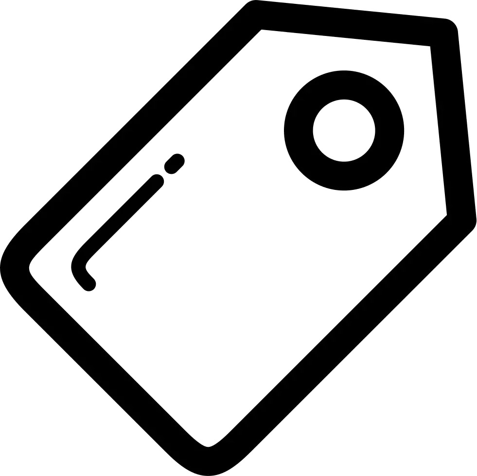 Black Price Tag Icon for Shopping