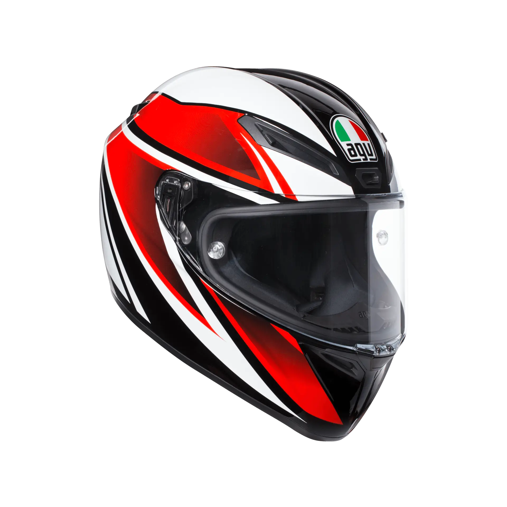 Red Striped Motorcycle Helmet