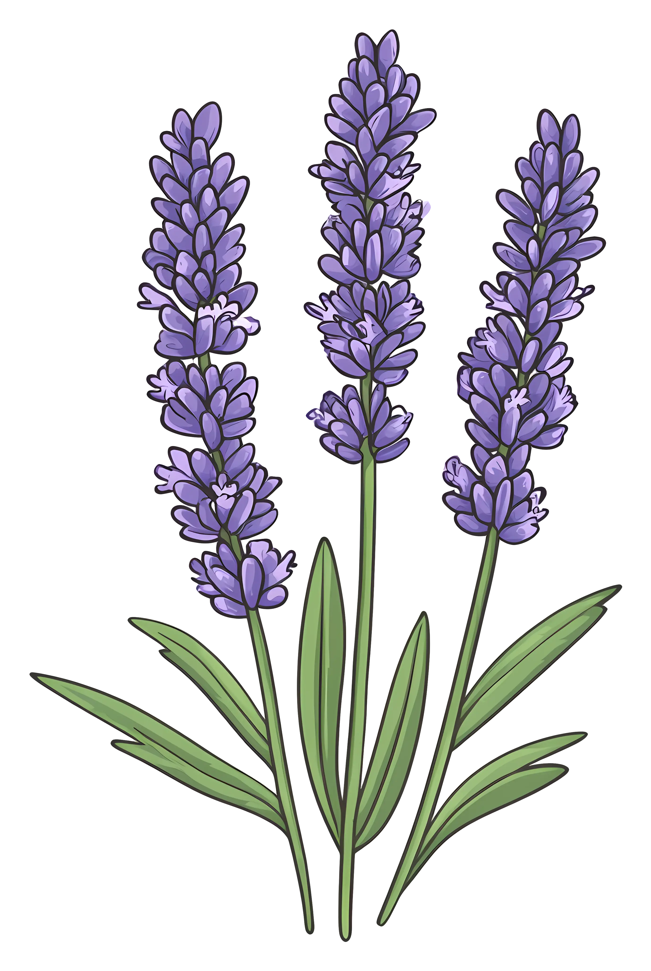 Lavender Flowers Illustration