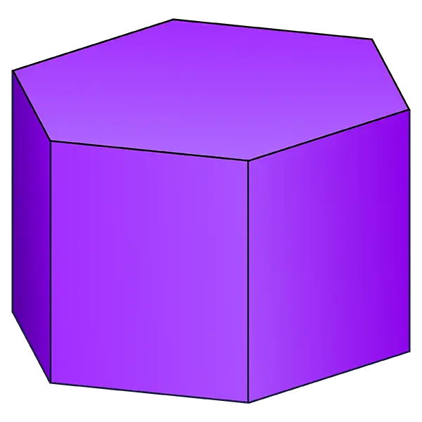 3D Purple Hexagonal Prism 