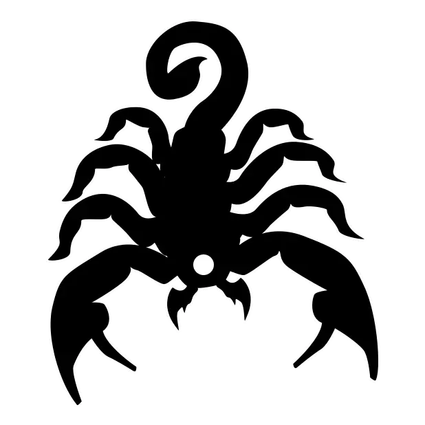 Black Scorpion Silhouette Design