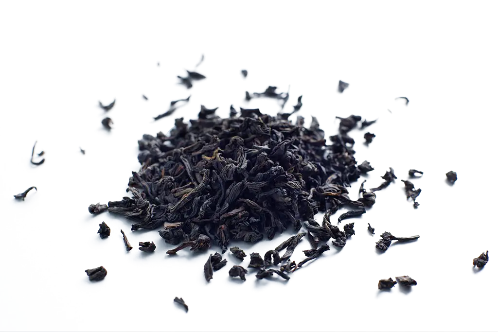Loose Black Tea Leaves Illustration