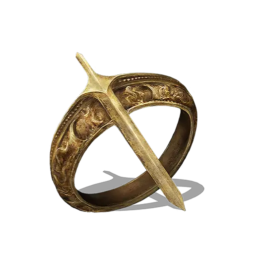 Golden Ring with Sword