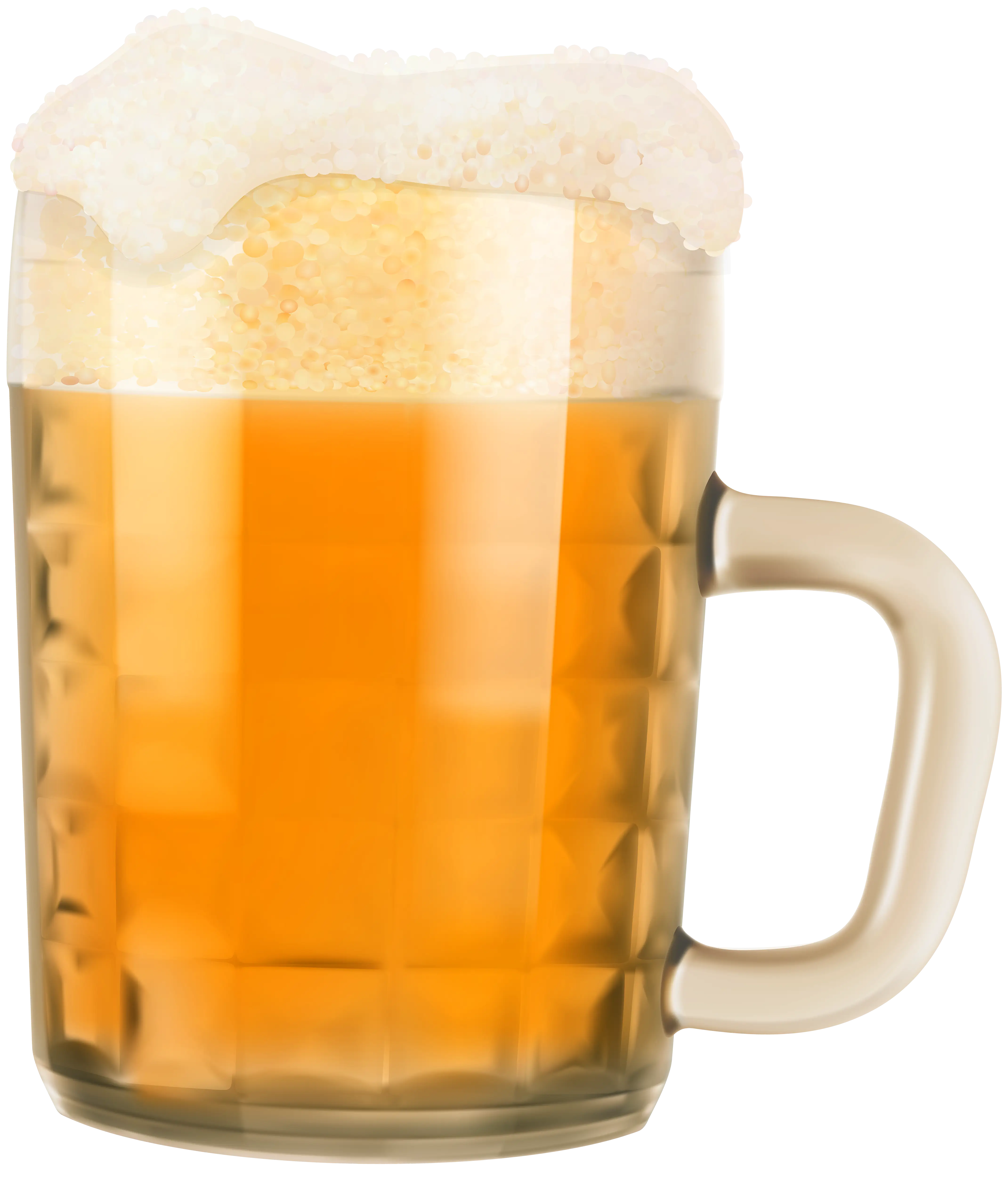 Glass Beer Mug with Foam