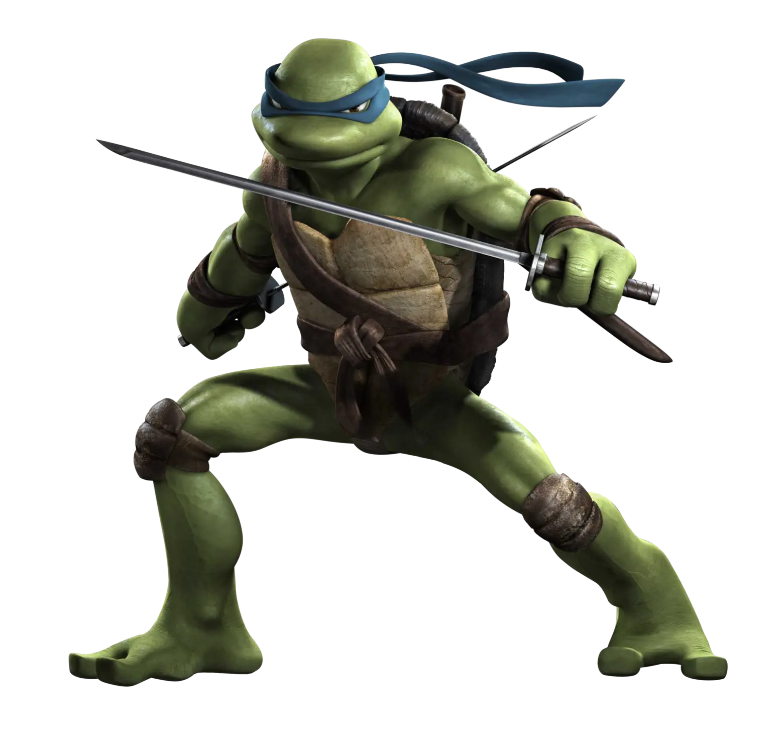 Ninja Turtle in Dynamic Action with Sword