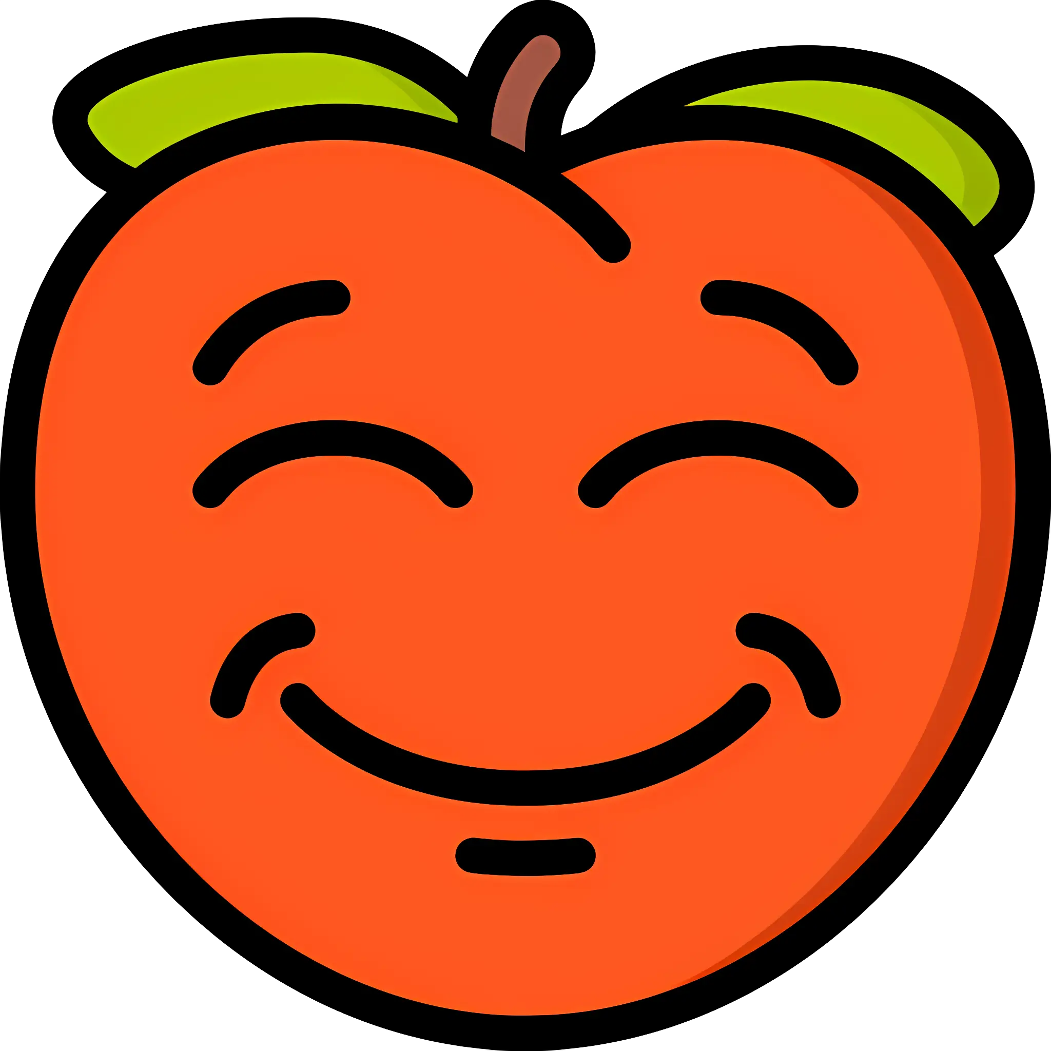 Smiling Peach Cartoon