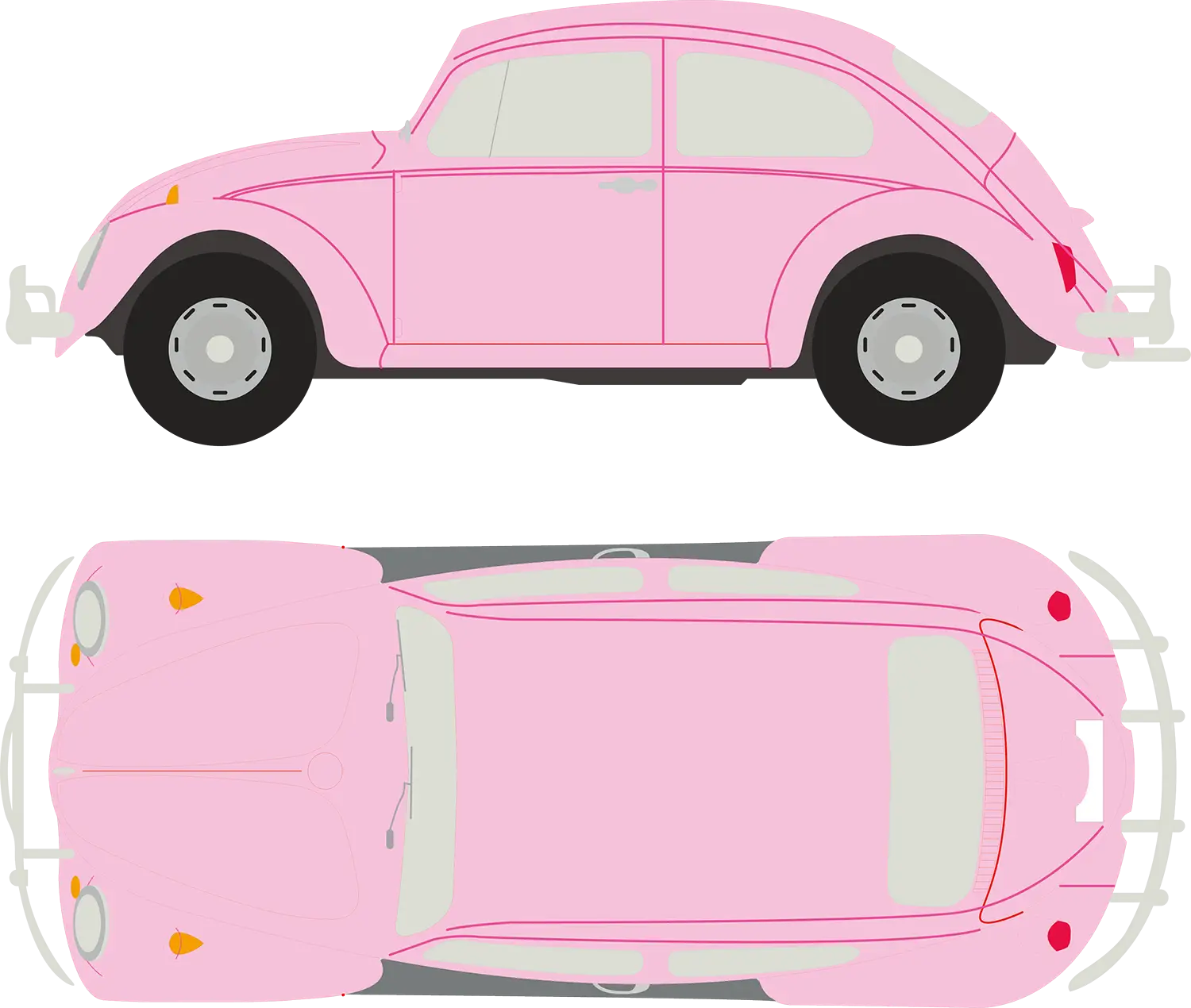 Pink Classic Car