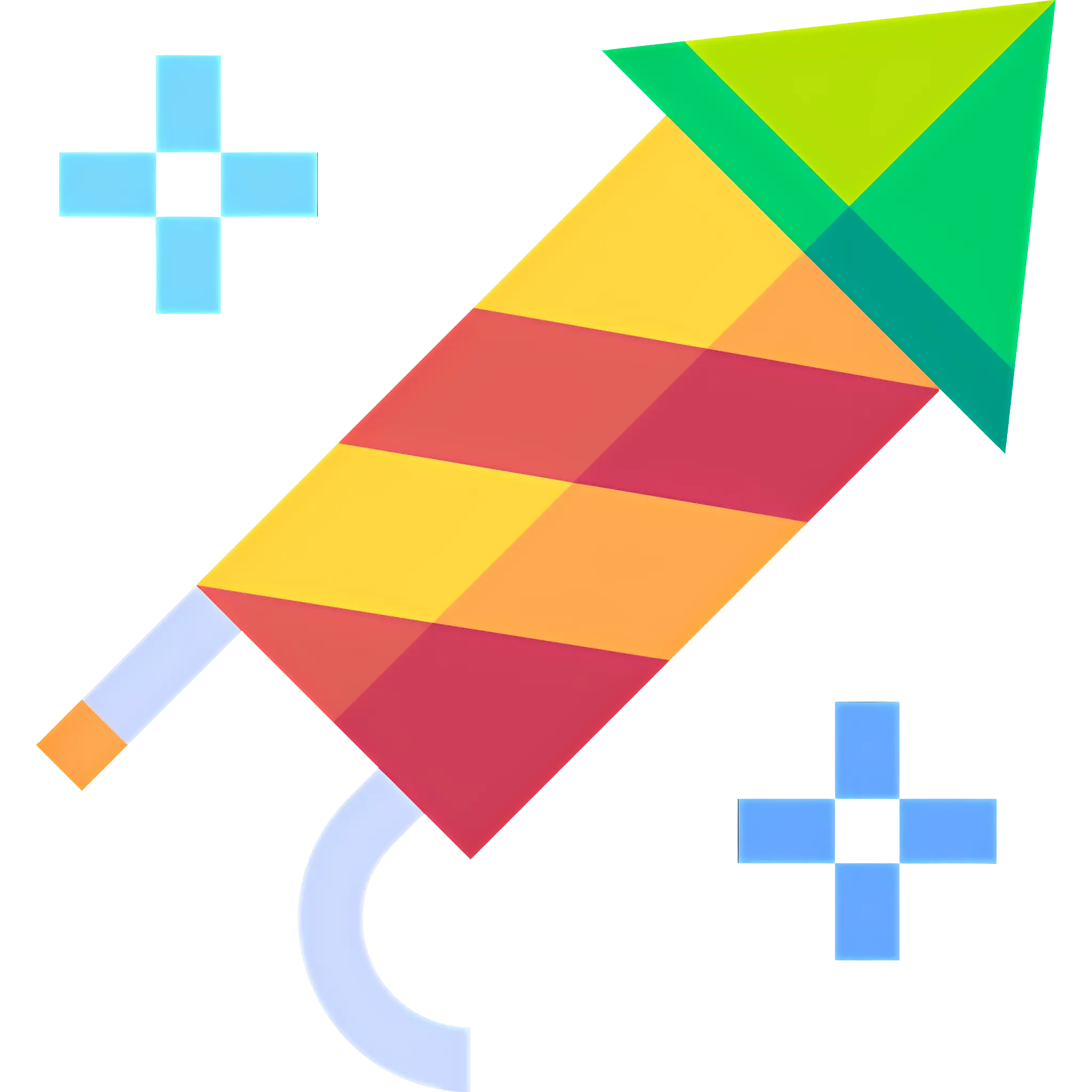 Colorful Rocket Firework Display