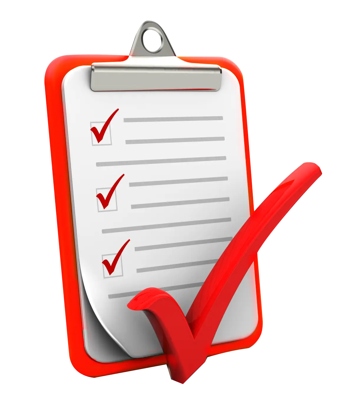 Checklist on Clipboard with Red Checkmarks