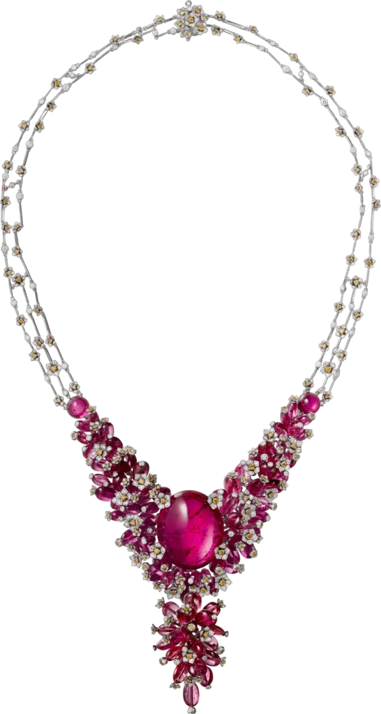 Elegant Red Gemstone Necklace