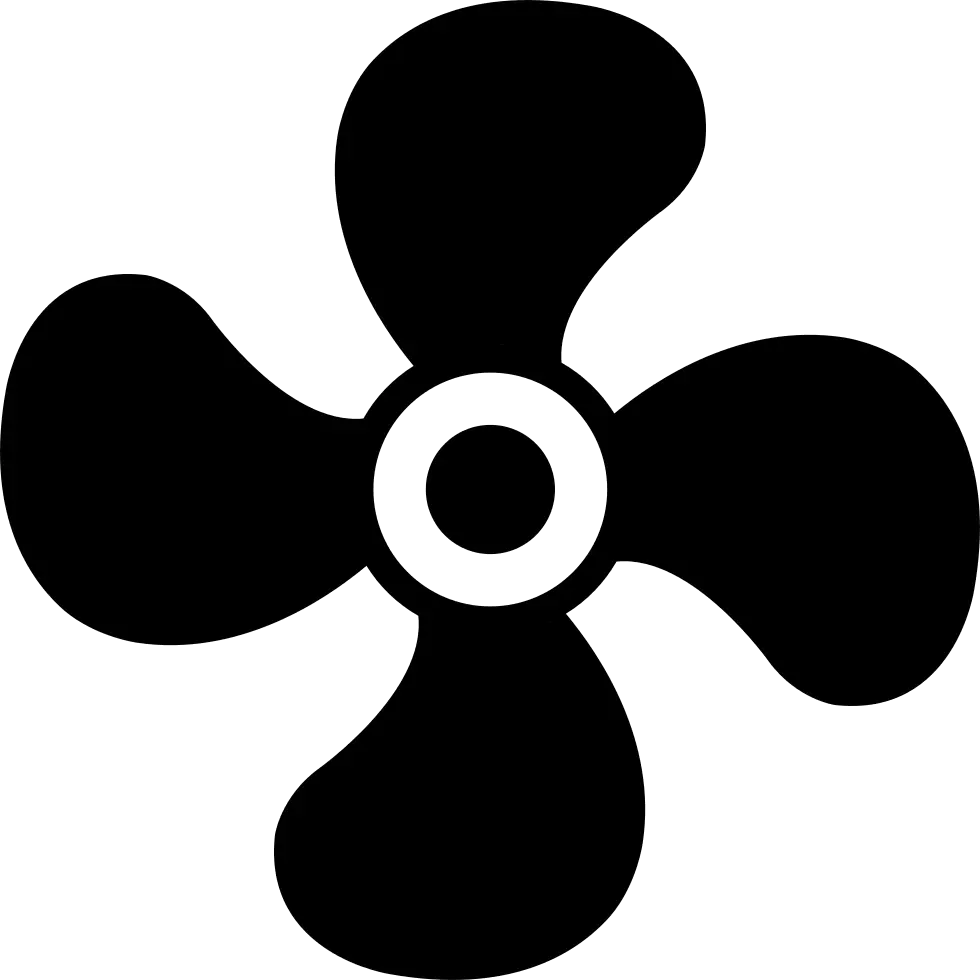 Black Silhouette of a Propeller